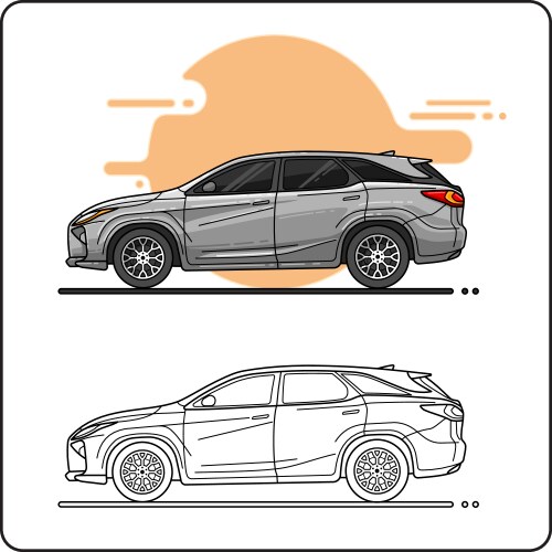 Modern Cartoon Car Concept Vector Image