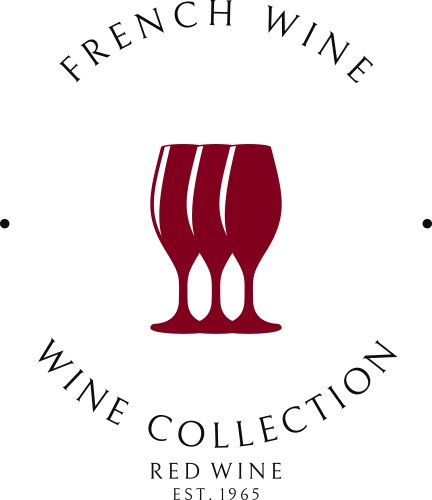 Red wine logo template vector image