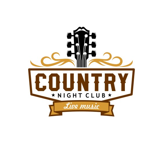 American country music company icon or symbol Vector Image