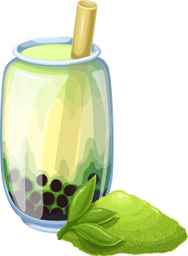 Matcha in a spoon Royalty Free Vector Image - VectorStock