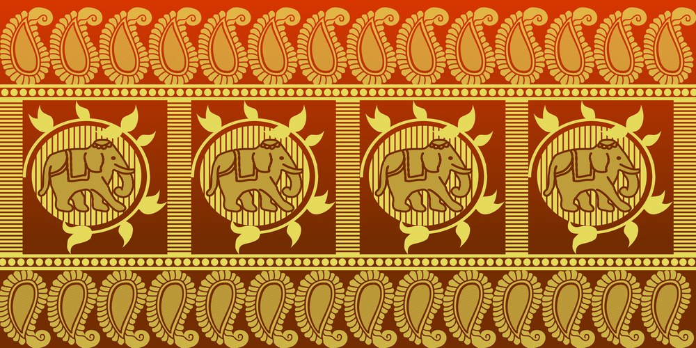 Vector Sari Pattern Design Indian ethnic sari design which is in india – Royalty-Free Vector ...
