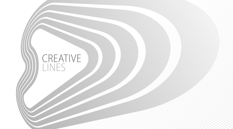 Light grey lines in 3d perspective abstract vector image