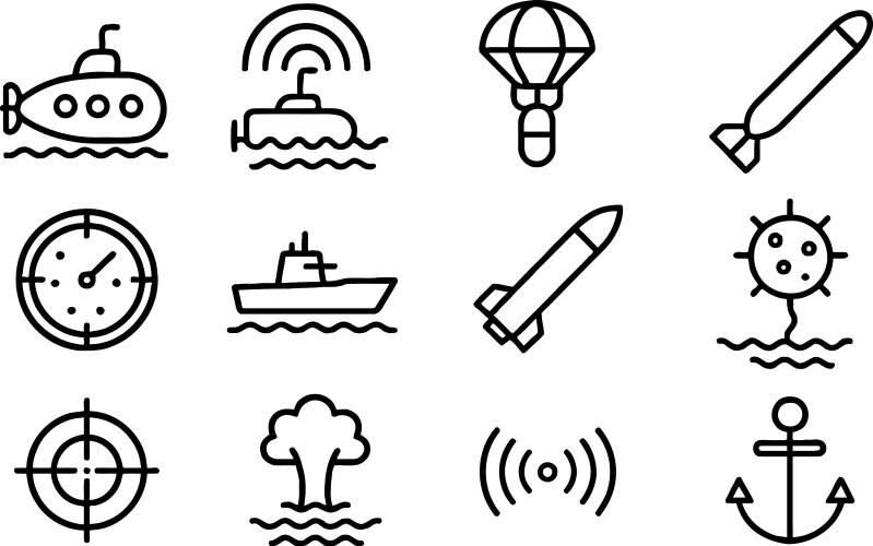 Line icons featuring Vector Image