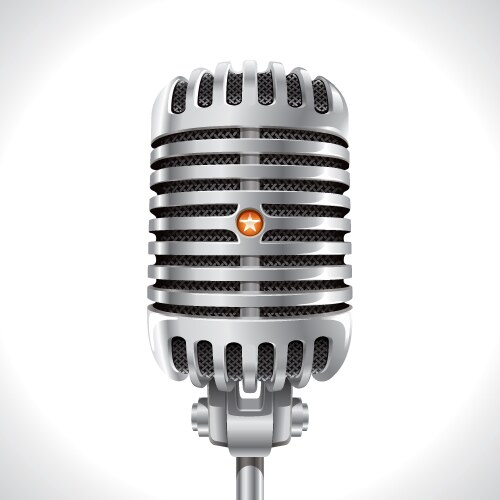 Retro microphone Royalty Free Vector Image - VectorStock