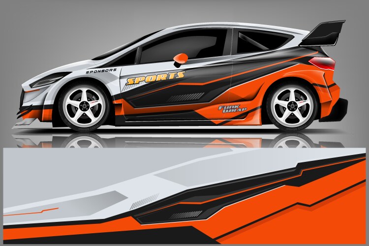 Car Racing Stripe Decal Vector Image