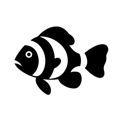 Clownfish silhouette Vector Image