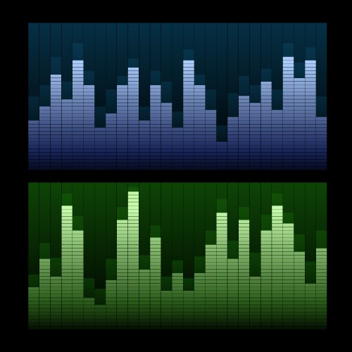 Green digital abstract equalizer background Vector Image