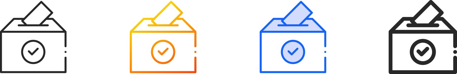Binder iconthin linear gradient blue stroke Vector Image