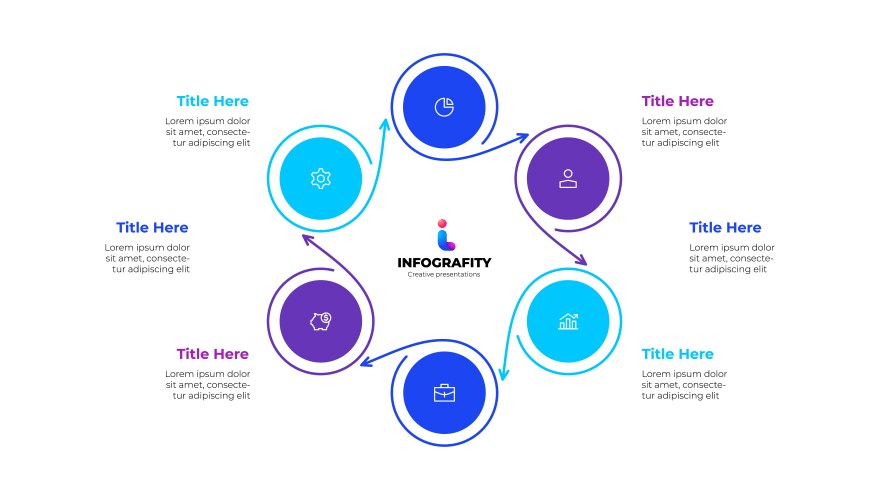 Circles with thin lines template for cycle vector image