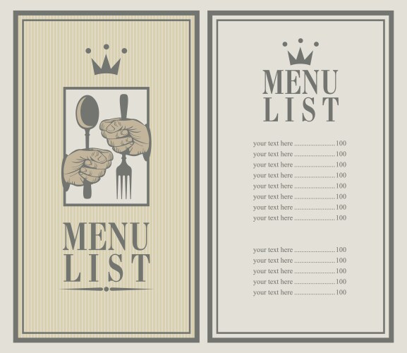 Menu tray Royalty Free Vector Image - VectorStock