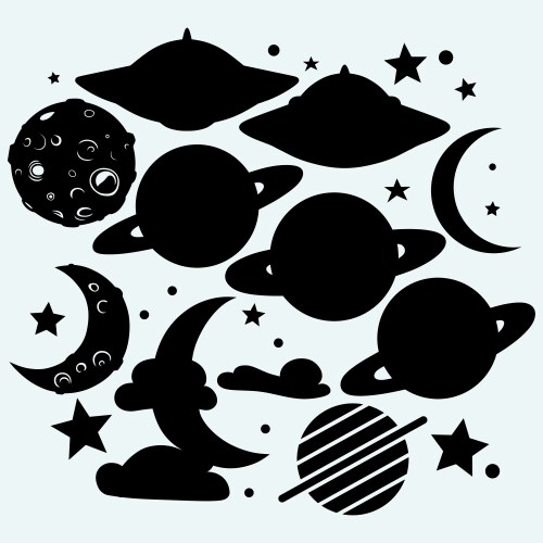 outer space vector image