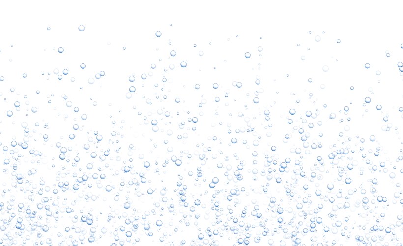 underwater fizzing bubbles soda or champagne vector image