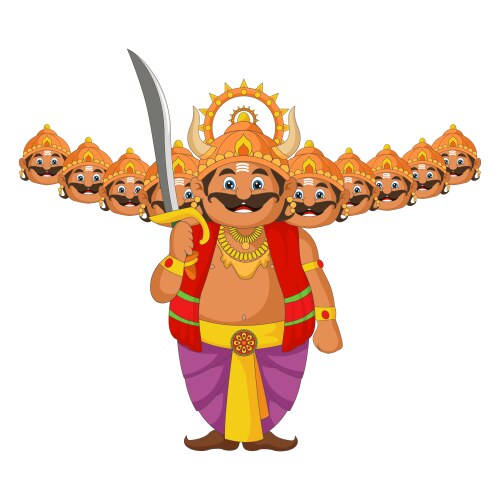 Dussehra Character Illustration Vector Image