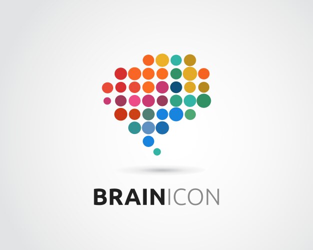 Brain creative mind man head learning icons Vector Image