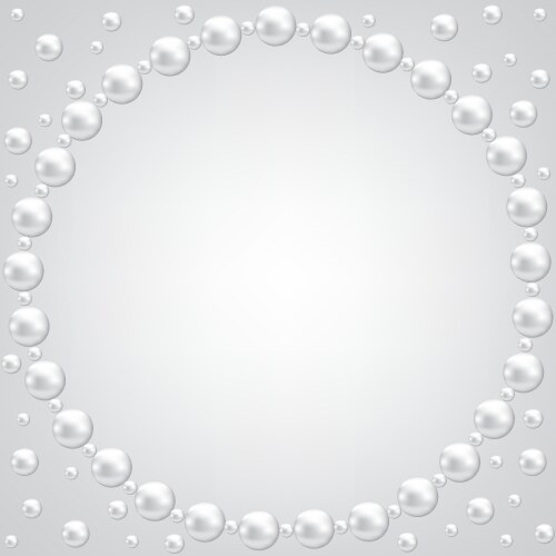 Lace background and pearl necklace Royalty Free Vector Image