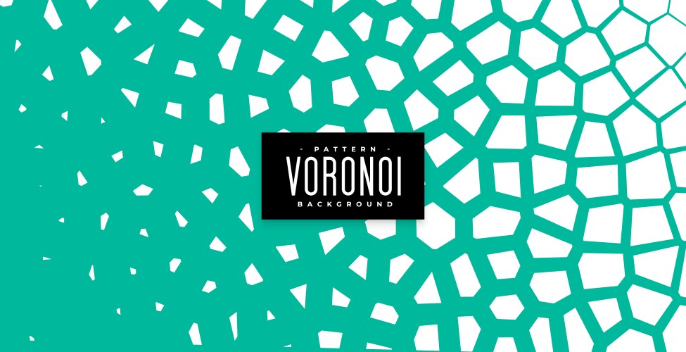 abstract voronoi pattern background in turquoise vector image