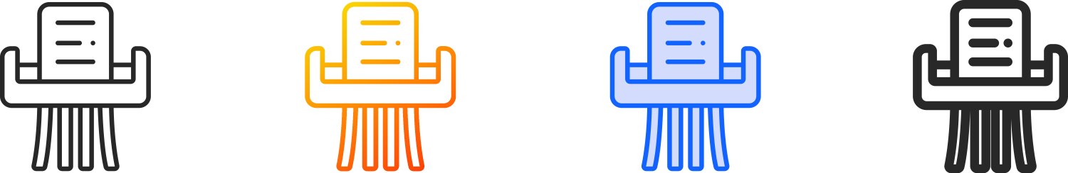 Boron iconthin linear gradient blue stroke Vector Image