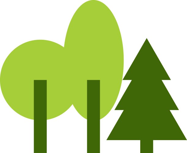 Green Park Trees Icon – Royalty-Free Vector | VectorStock