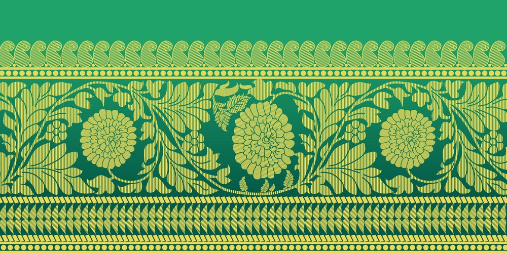 Vector Sari Pattern Design Indian Ethnic Sari Pattern – Royalty-Free Vector | VectorStock