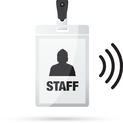 lanyard staff wireless vector image