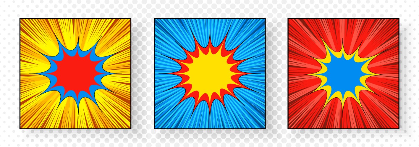 Comic light abstract template Royalty Free Vector Image