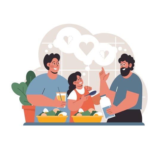 Modern Family Dynamics Concept Royalty Free Vector Image