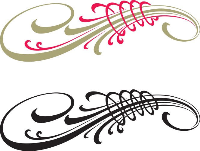 Calligraphic design elements Royalty Free Vector Image
