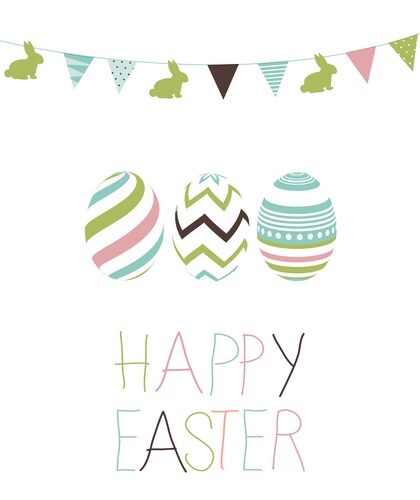 Easter Celebration Card Vector Image