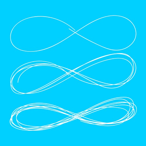 hand drawn infinity sign vector image