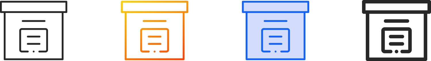 Binder iconthin linear gradient blue stroke Vector Image