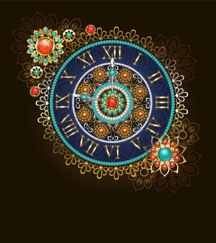 Vintage clock Royalty Free Vector Image - VectorStock