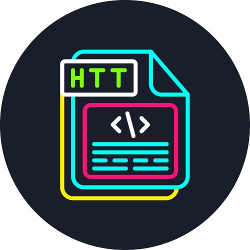 Htt line multi color icon vector image