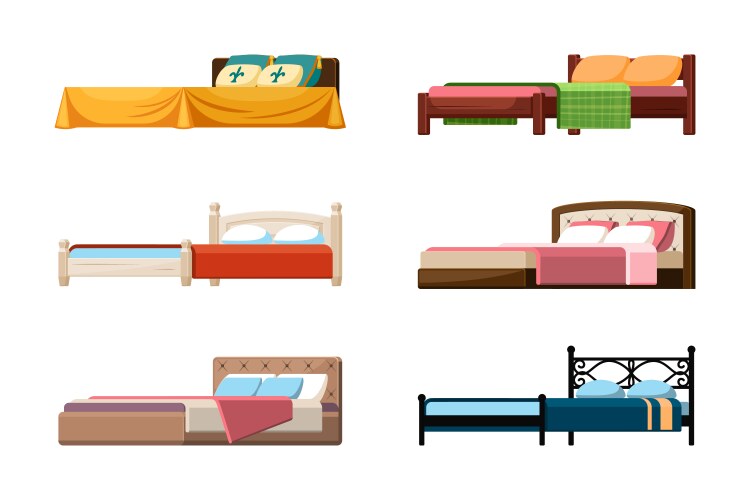 Vintage Renaissance Bed Set Vector Image