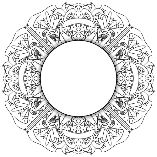 Doodle cheerful supporter hand drawn Vector Image