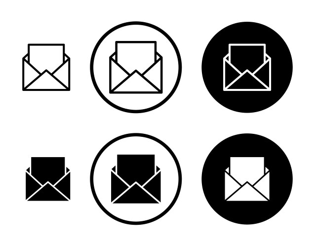 Open envelope icon Royalty Free Vector Image - VectorStock