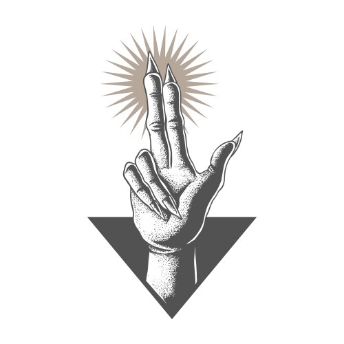 Satanic Hand Symbol Vector Image