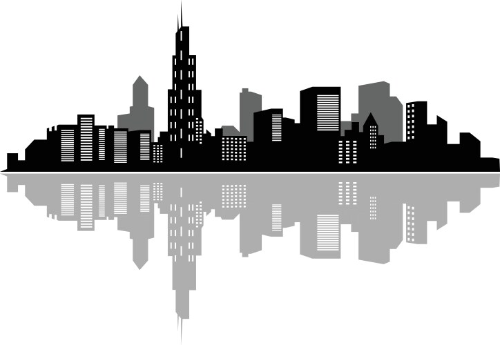 Cityscapes town skyline buildings big city Vector Image