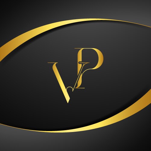Vp luxury letter logo Vector Image