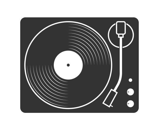 Vinyl Turntable Icon Vector Image