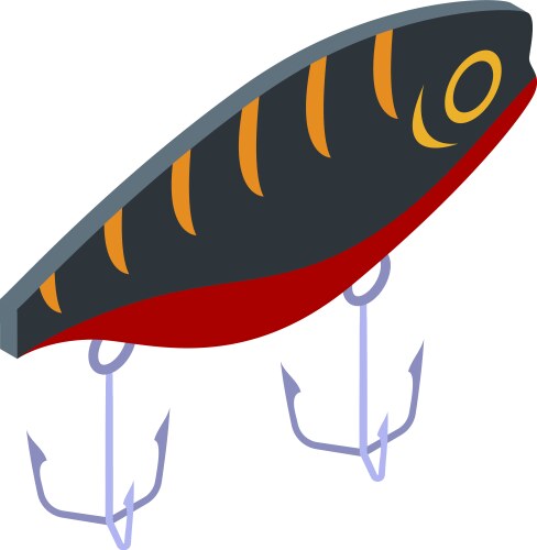 Isometric Fish Lure Icon Vector Image