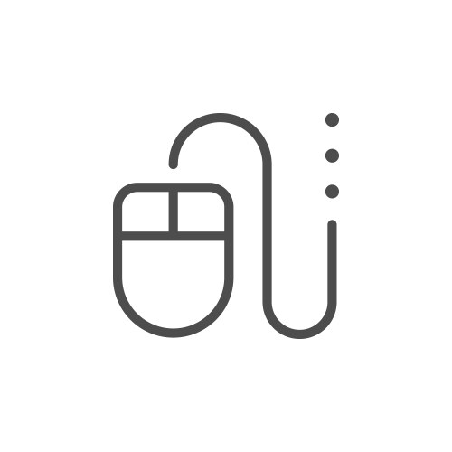 Hand on computer mouse black icon white Royalty Free Vector