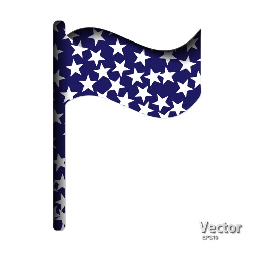 Flag mockup banner templates set Royalty Free Vector Image