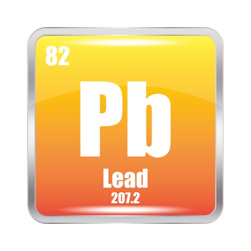 Lead Element Tile - Atomic Number 82 – Royalty-Free Vector | VectorStock