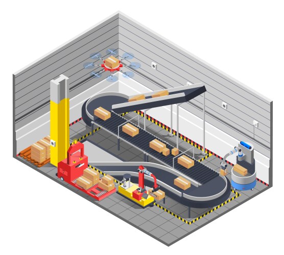 Warehouse interior Royalty Free Vector Image - VectorStock