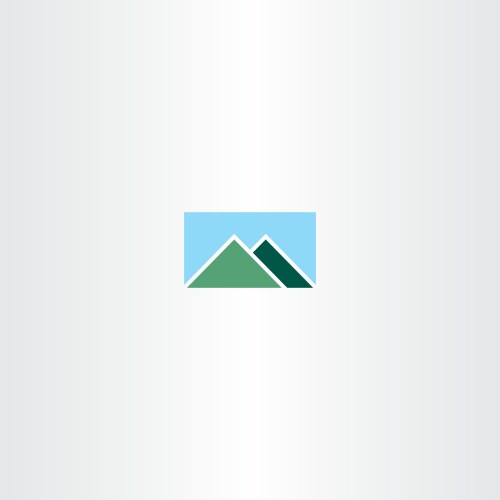 mountain and sky logo sign vector image