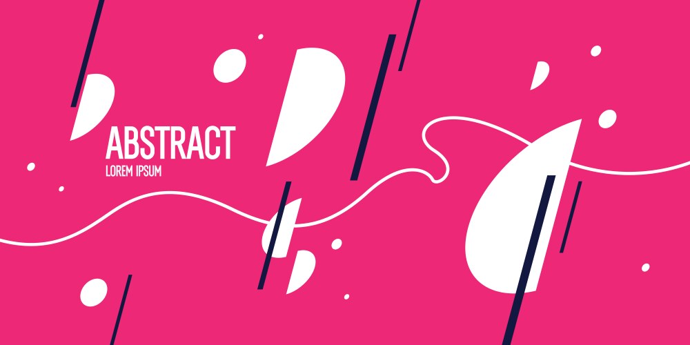 Abstract composition with dynamic and geometric vector image