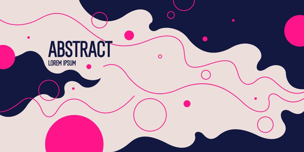 Abstract composition with dynamic and geometric vector image