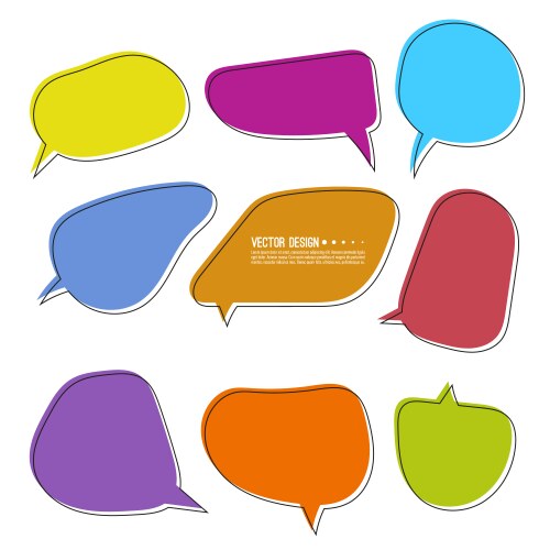 Colorful set different speech bubbles Royalty Free Vector