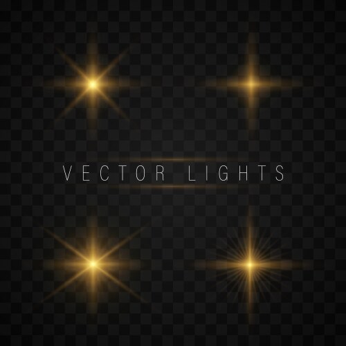 Set glow light effect Royalty Free Vector Image