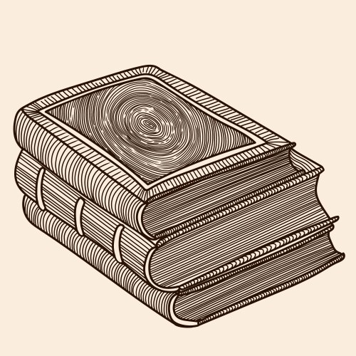 Three thick books Vector Image